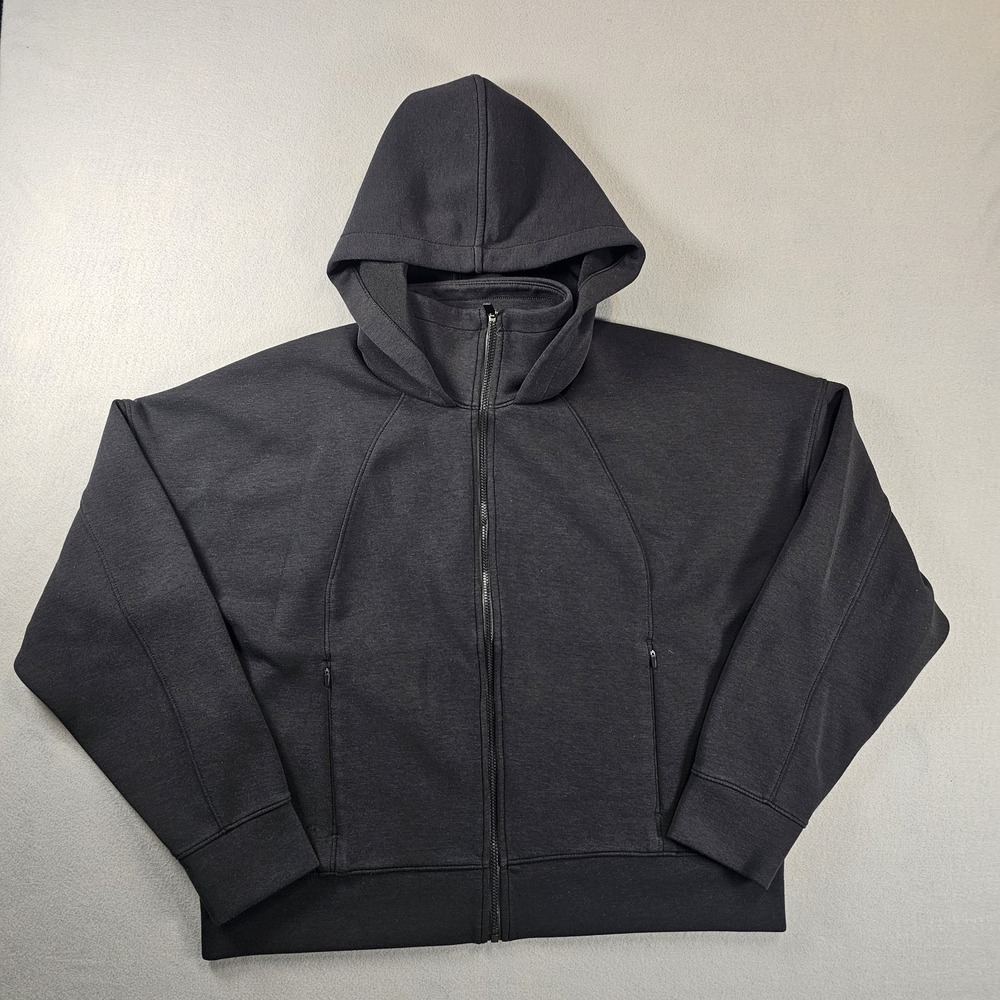 CALIA Womens Soft Scuba Full Zip Hoodie Jacket Black Size S WAX13047